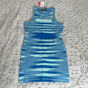 Cider Mini Dress, Blue/Light Blue Color, Size Small